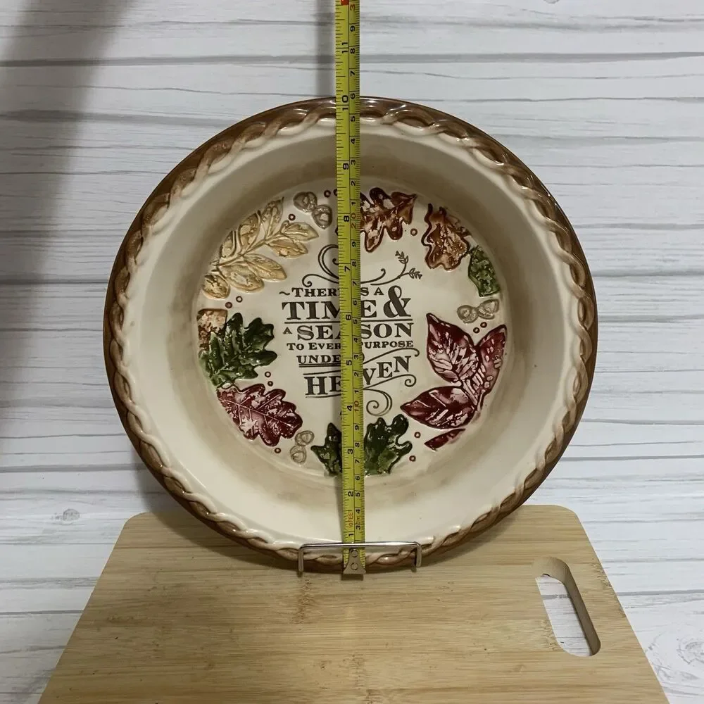 Grasslands Road Pie Plate There is a Time & Season To Every Purpose Under Heaven